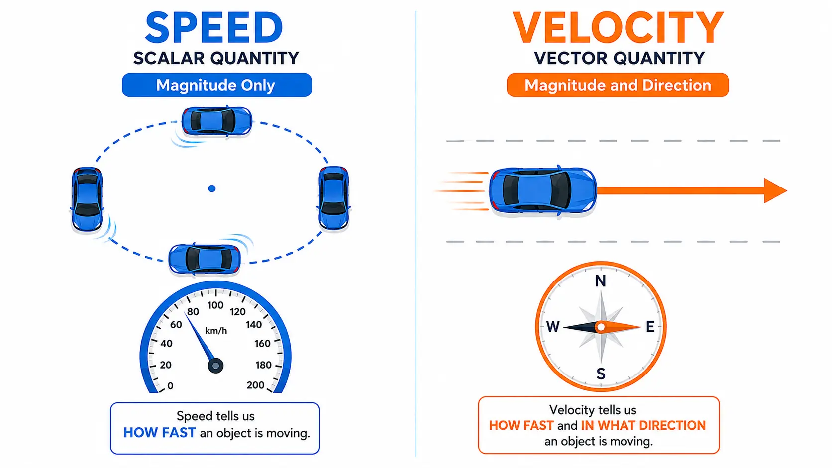 Difference Between Speed and Velocity